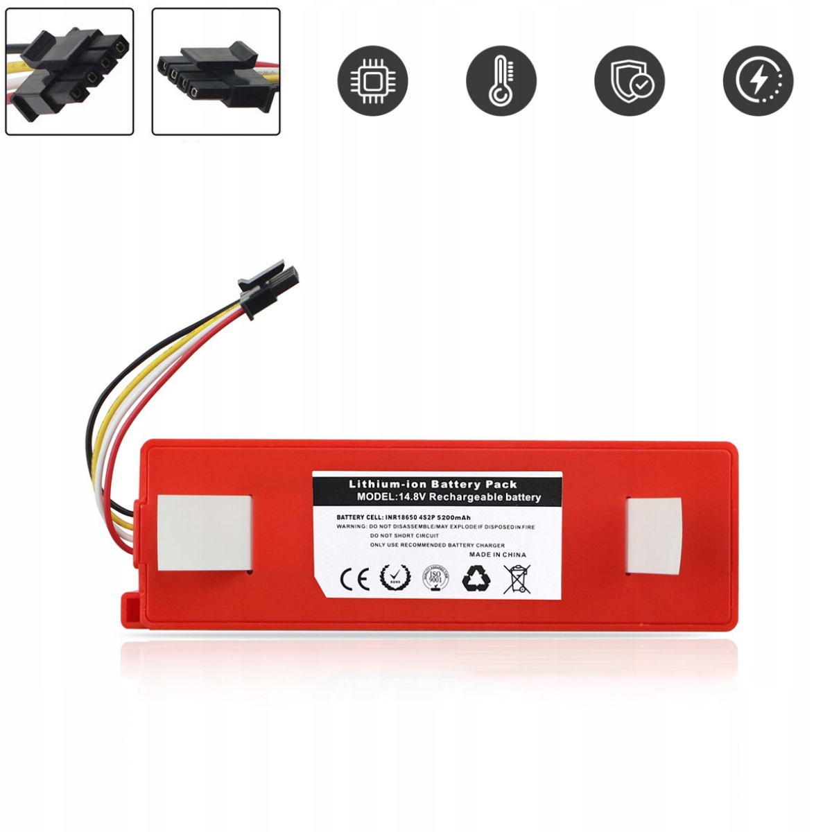 Baterie Pro Xiaomi Roborock S50 S51 S55 14.8V 5200 mAh Lithium-iontová Baterie