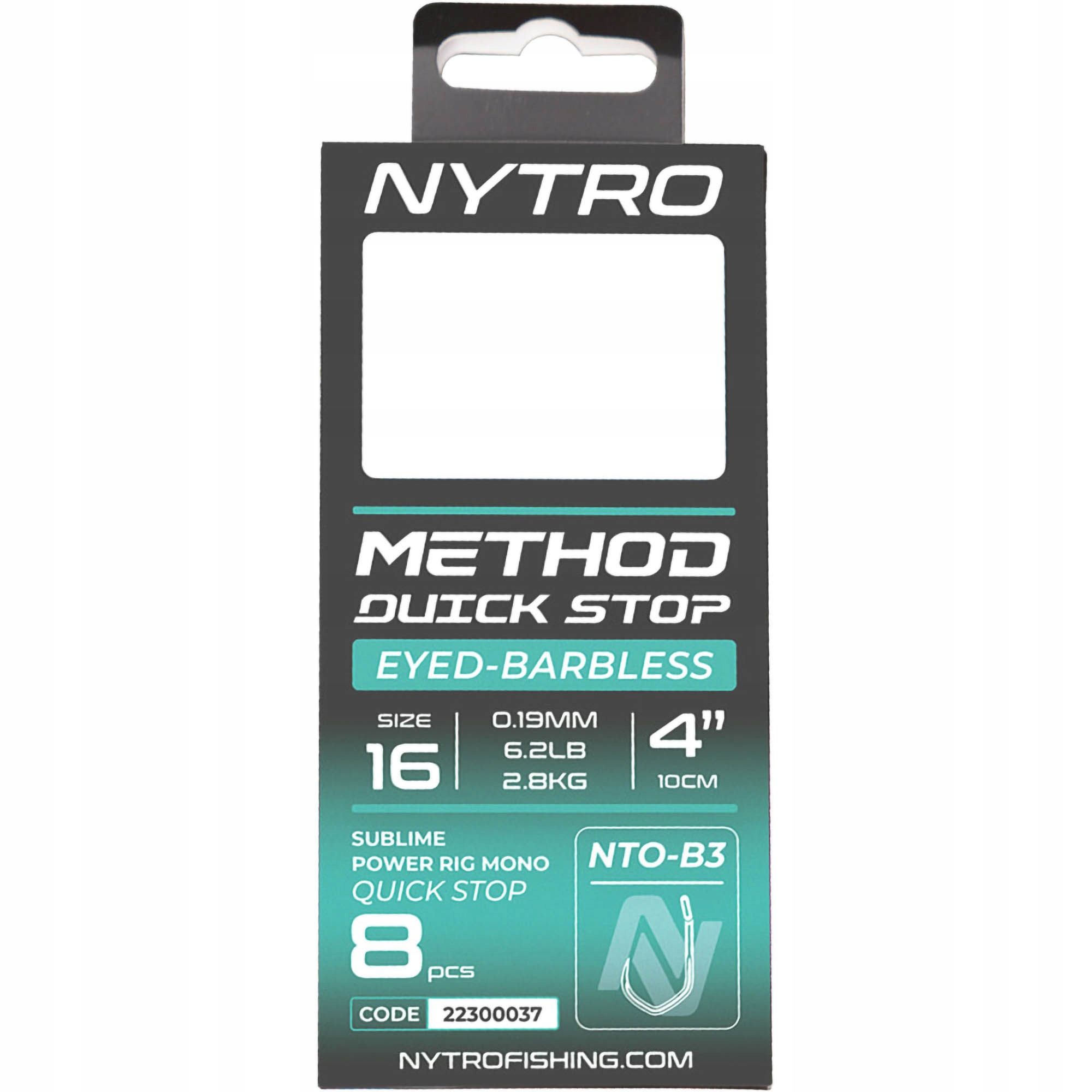 Przypony Nytro Nto B3 Barbless Method Quick Stop Roz 14 0,21mm 10cm