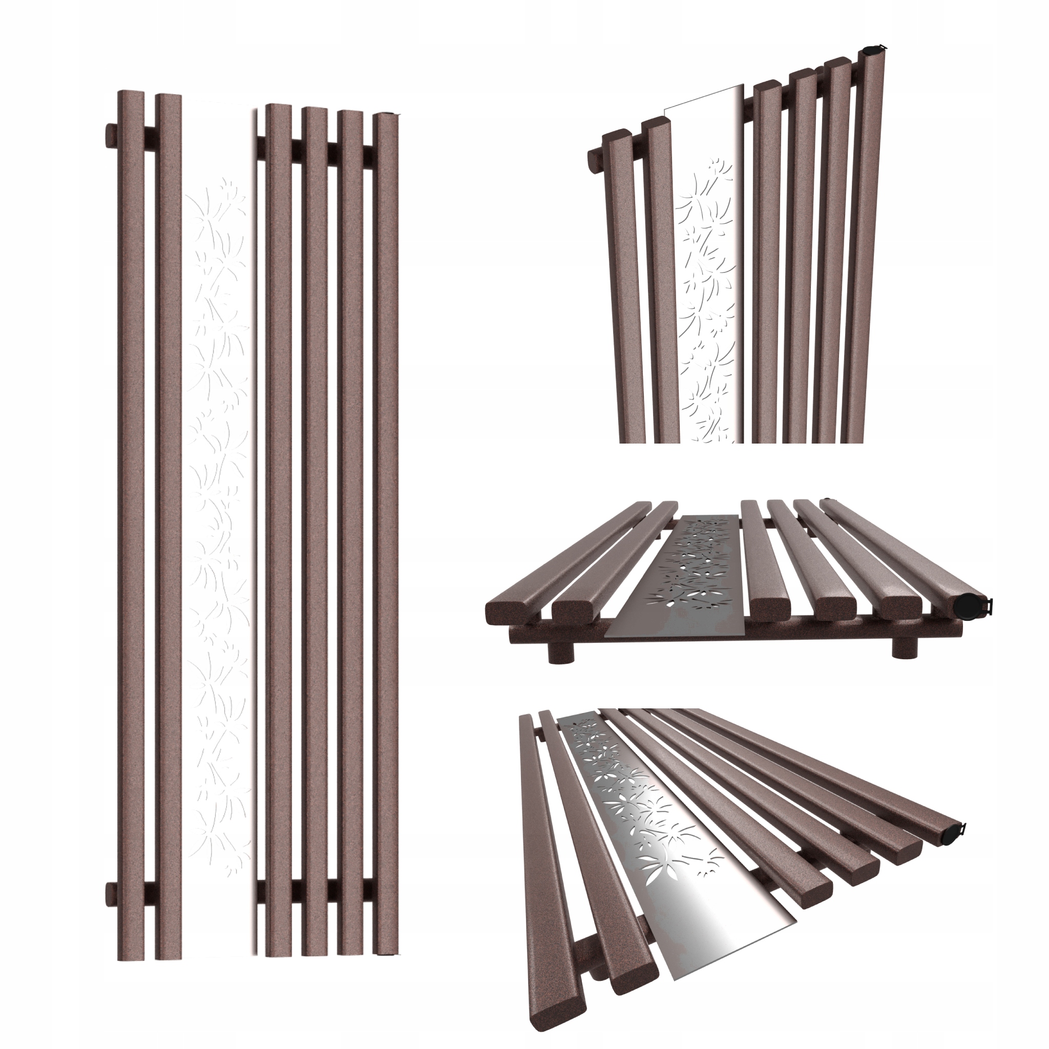 Dekorativní radiátor Flower 140x60 Bordo