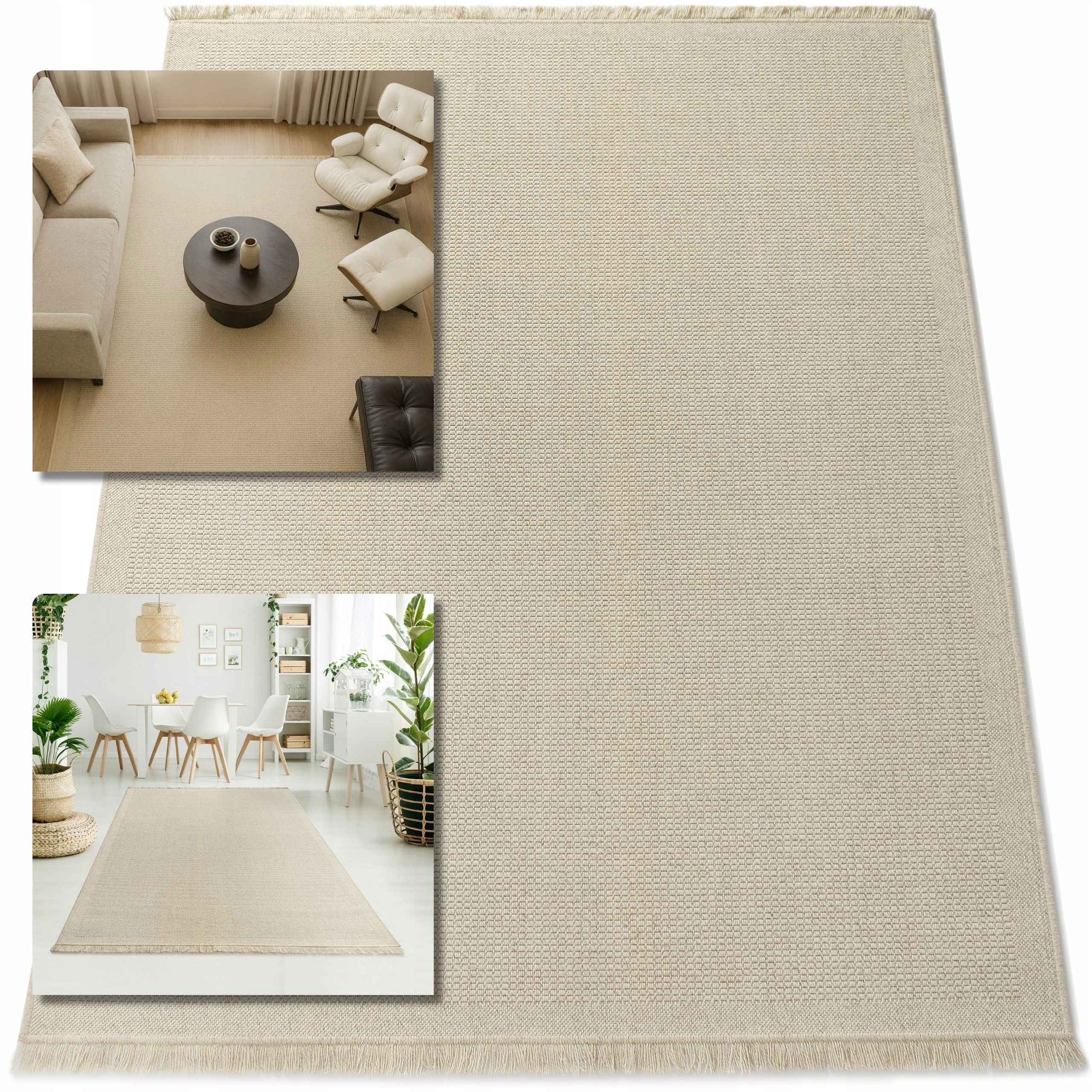 Koberec Vlněný 160x230 Dune Přírodní Béžový Koberce Do Obýváku Vlna Boho