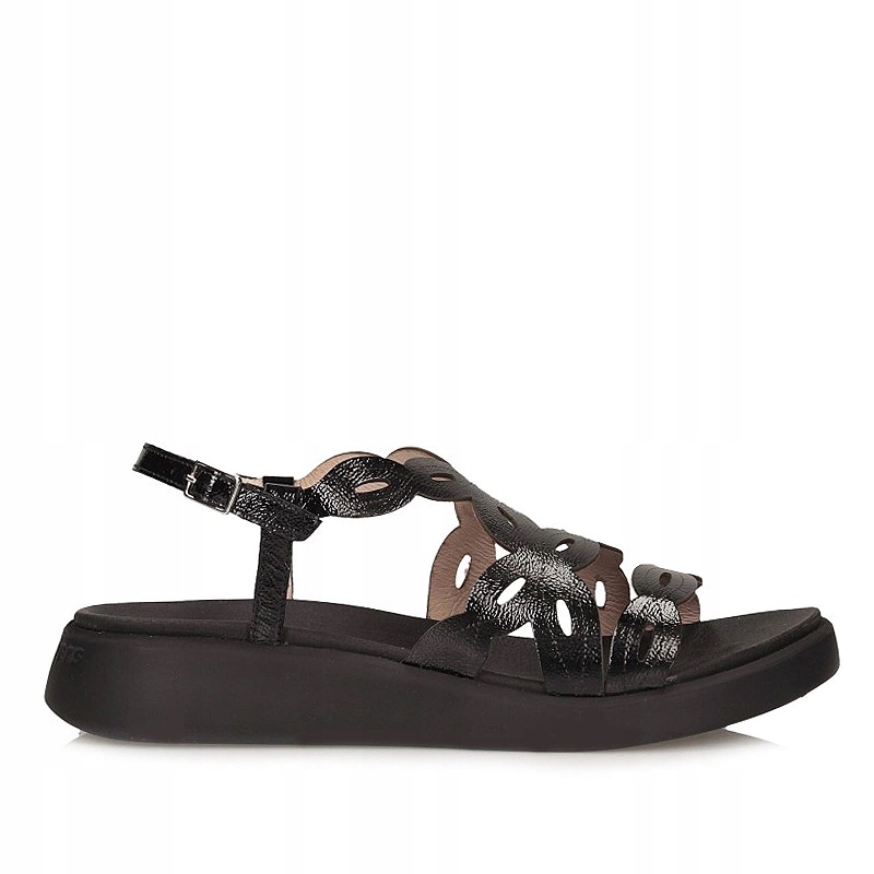 Módní elegantní dámské sandály na platformě Wonders C-6542 Lack Negro