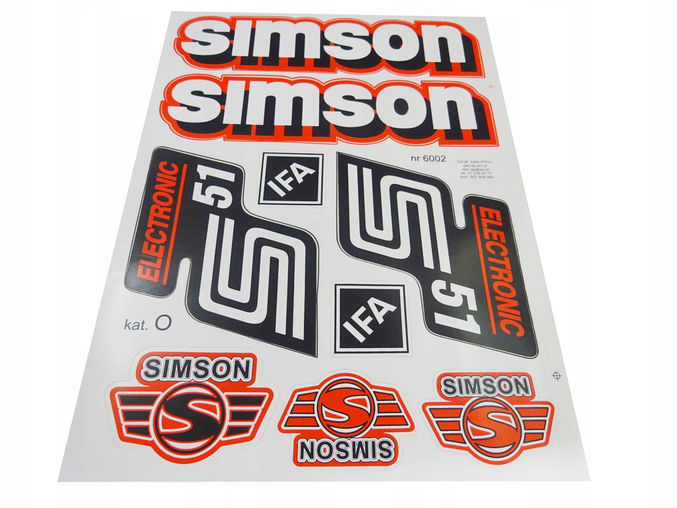 

Nalepka Simson S-51 Electronic Czerwony