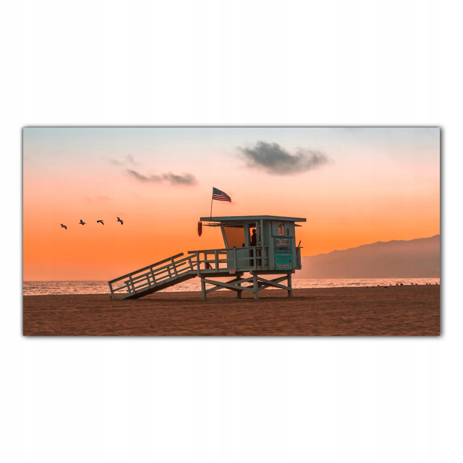 

Hartowany Obraz Szklany Plaża Zachód Słońca 100x50