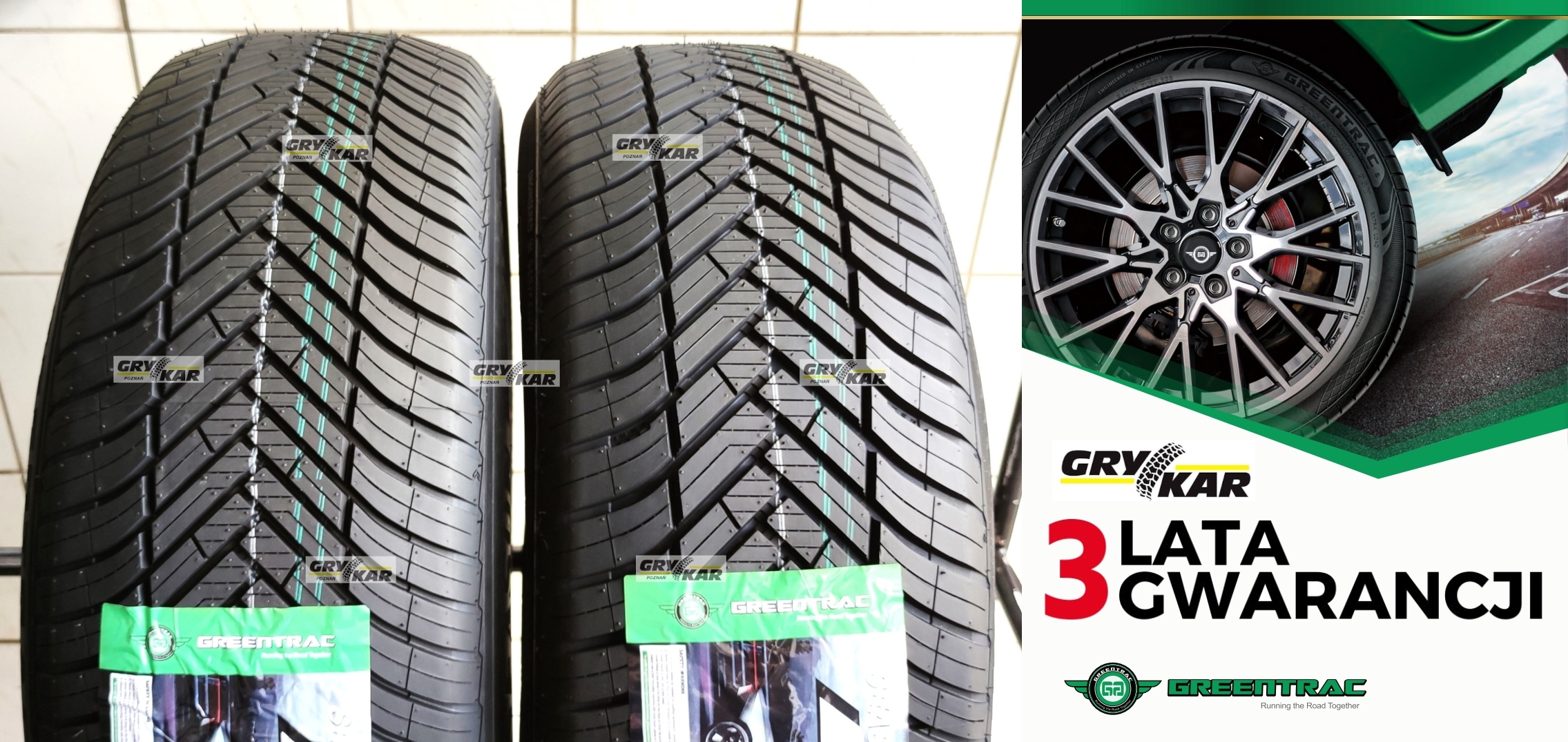 Opony 215/55/17 Greentrac Season Master 2szt. 3 lata gwar. C/B/71dB