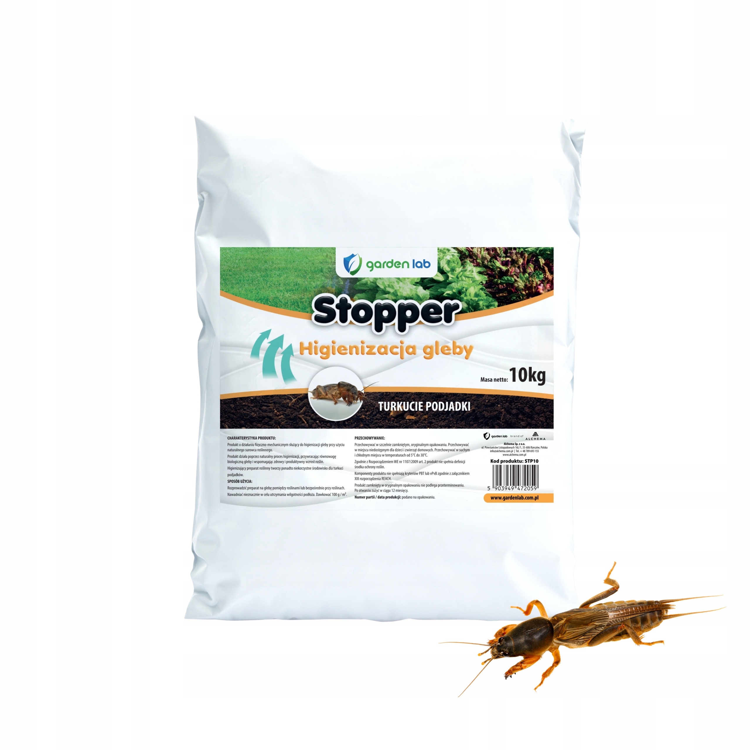 Hygienizace půdy rostlinný granulát Stopper 10 kg na turkutě podjíždějící