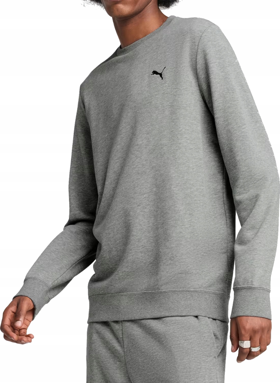 pánská mikina Puma 682568-03 sportovní šedá bavlněná pro každodenní nošení basic S