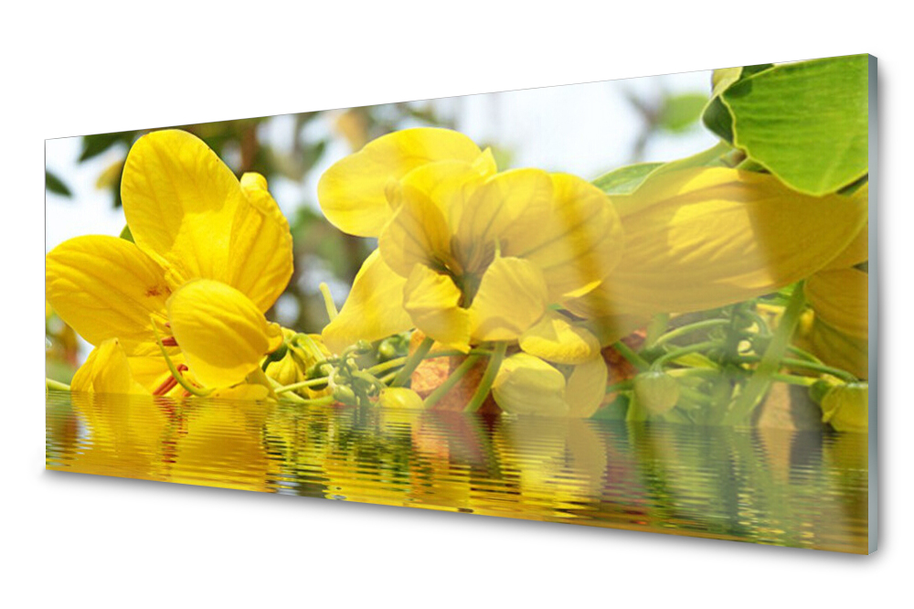 

Panel szklany do kuchni Kwiaty Roślina 125x50