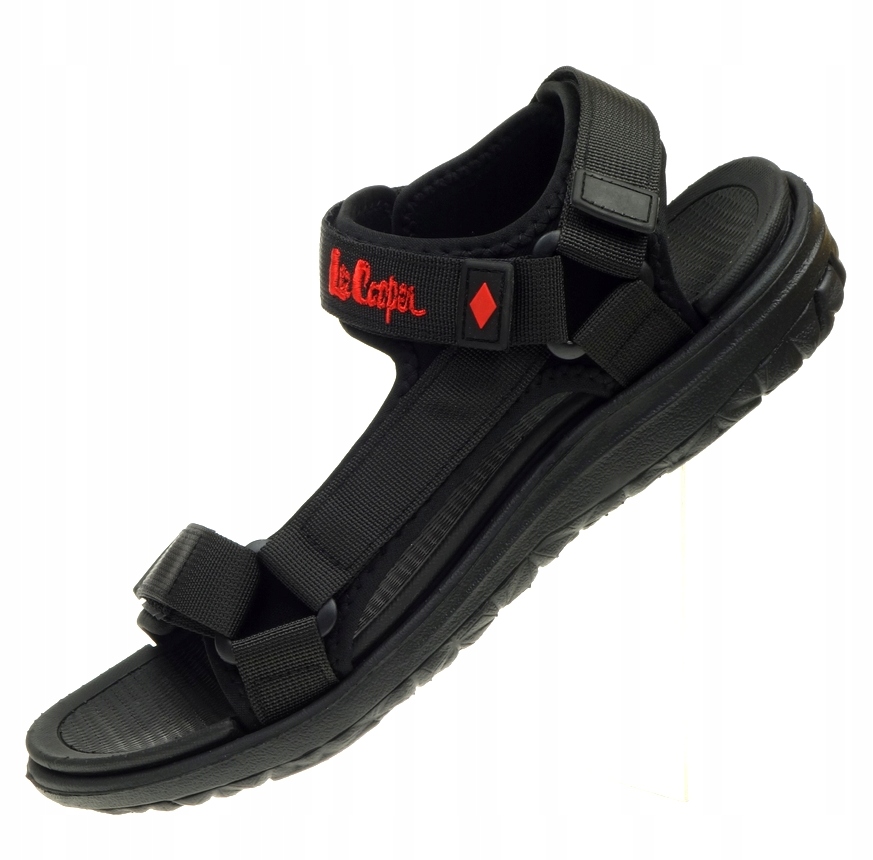 Pánské sandály Lee Cooper černé sportovní Rzepy 44