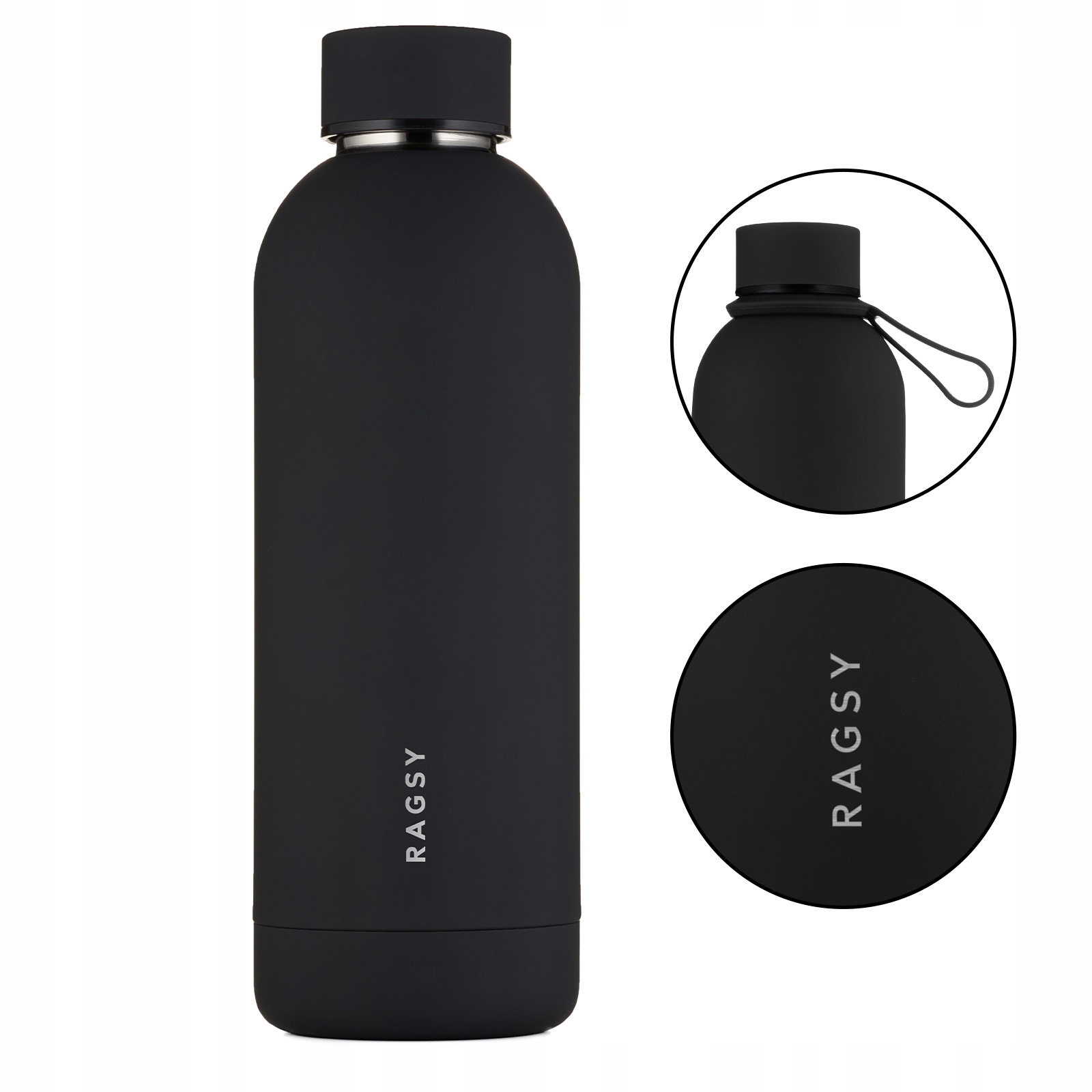 Ragsy Butelka termiczna Mojo 500 ml Obsidian Czarny