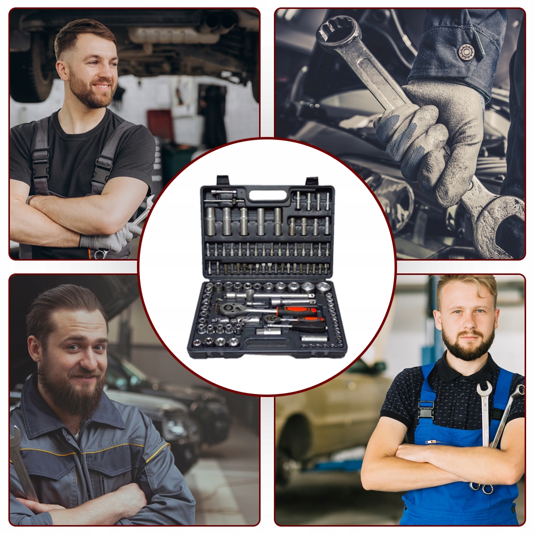 KLUCZE NASADOWE 108 ELEMENTÓW WYGODNA WALIZKA IMBUS TORKS NARZĘDZIA NASADKI Liczba elementów w zestawie 108