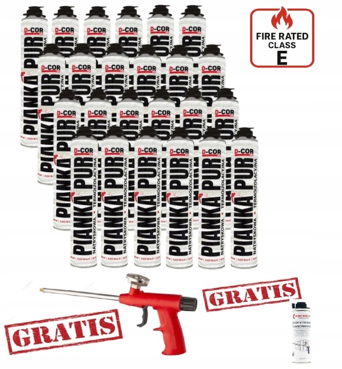 24 x striekacia Pur pena 930 g Izolácia Strecha Darček čistič pištoľ
