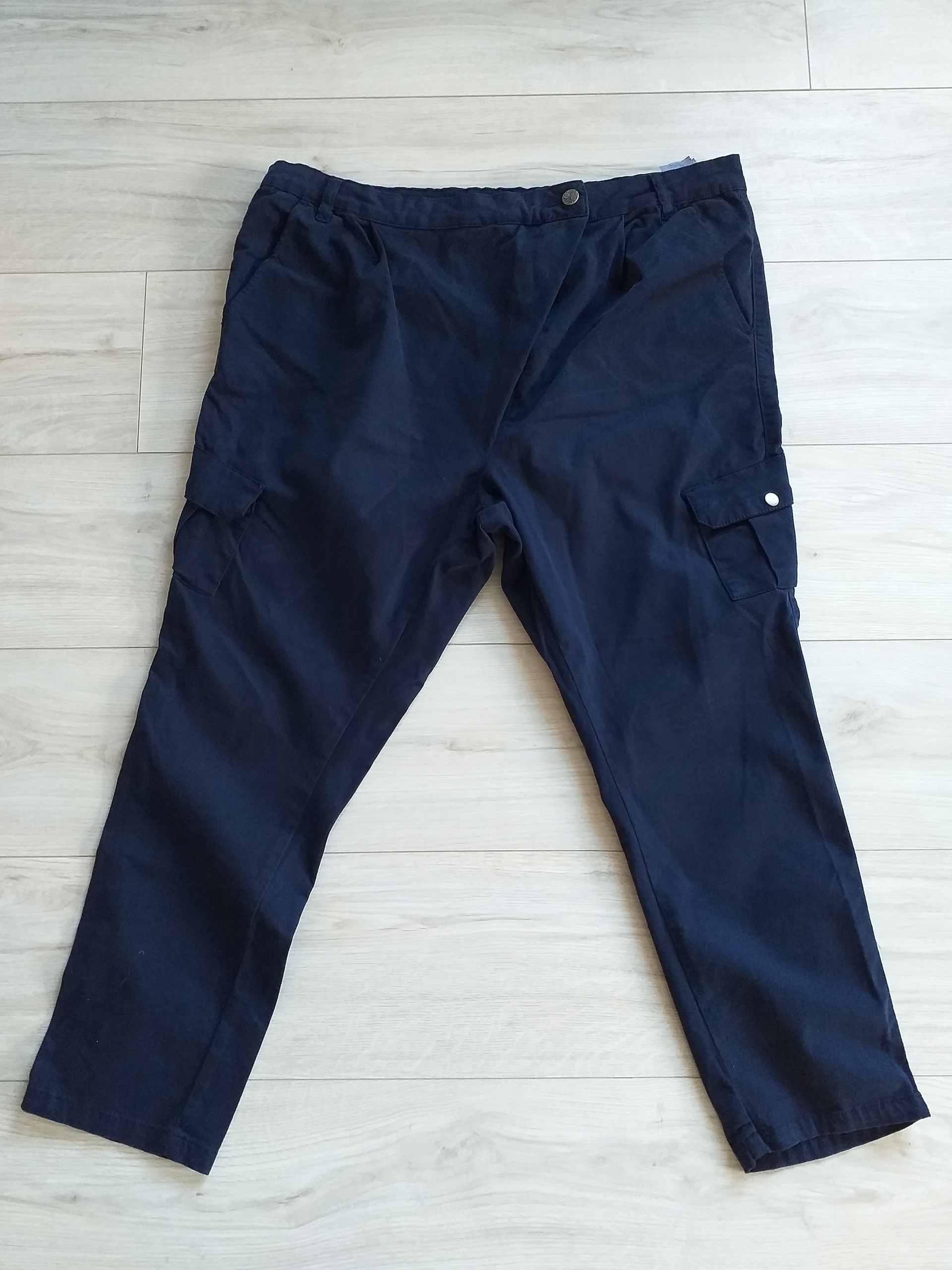 Spodnie granatowe baggy haremki Bonprix 44 XXL Marka Bonprix