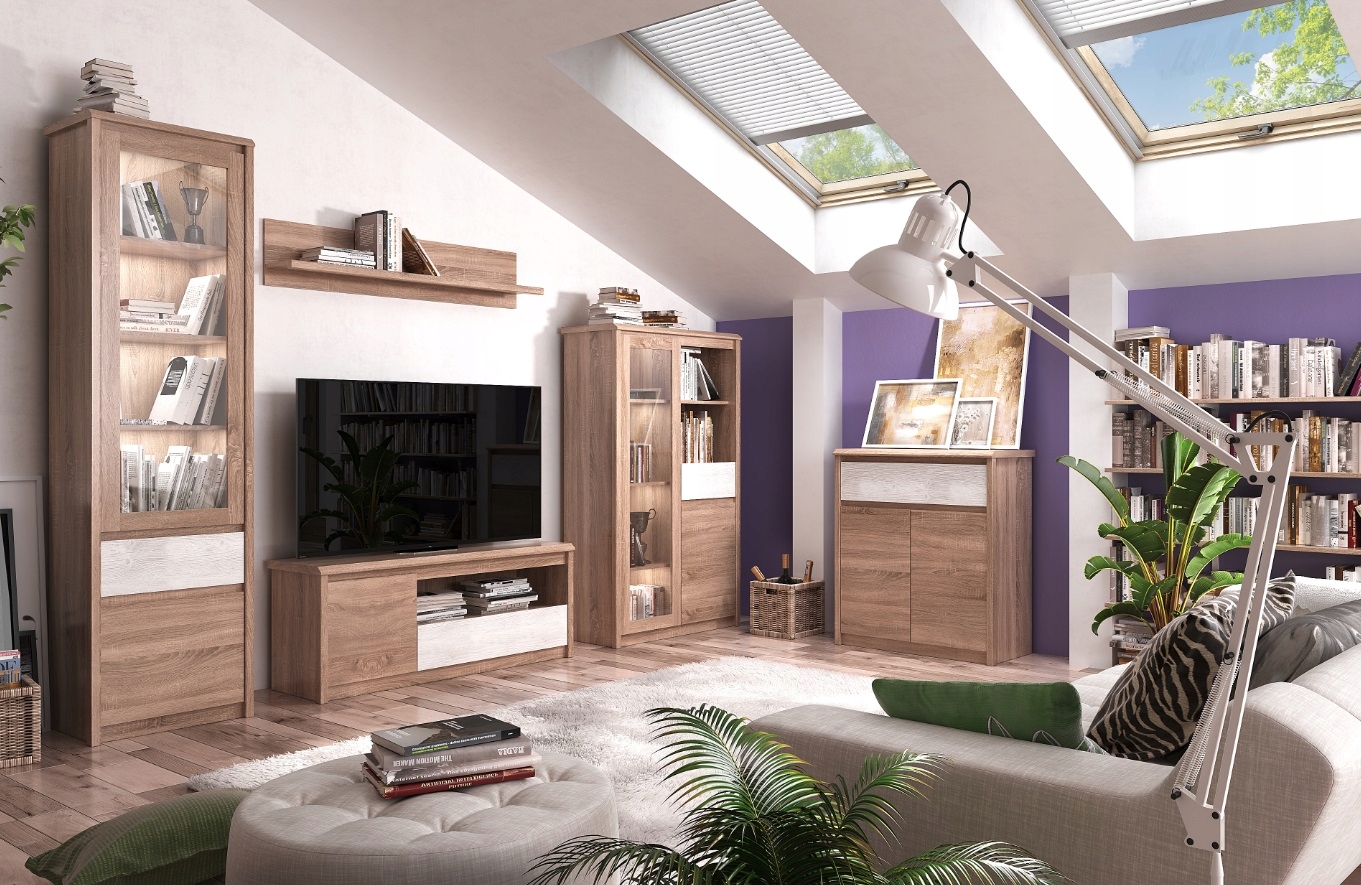 KOMODA 2D1S SOMMA dąb sonoma Szerokość mebla 86.5 cm