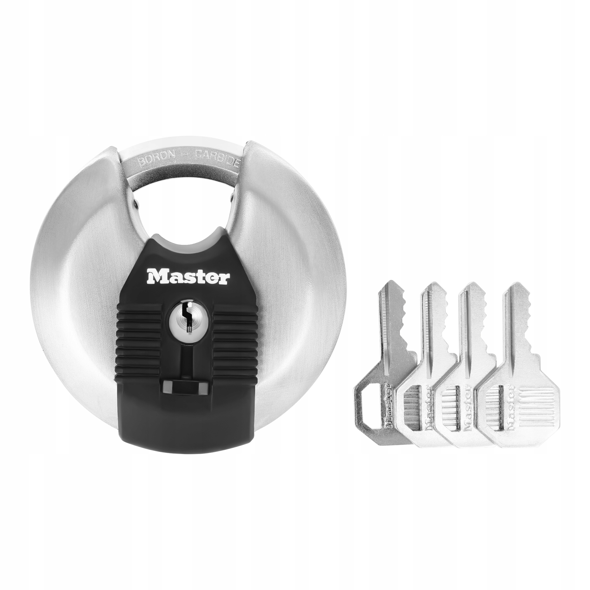 Zámek je odolný v krytu Masterlock M50EURD 80 mm, průměr očka 12 x 17 mm