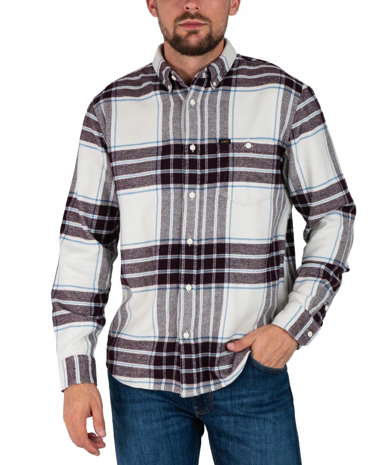 Koszula Lee Riveted Shirt L66IRWNQ Ecru M
