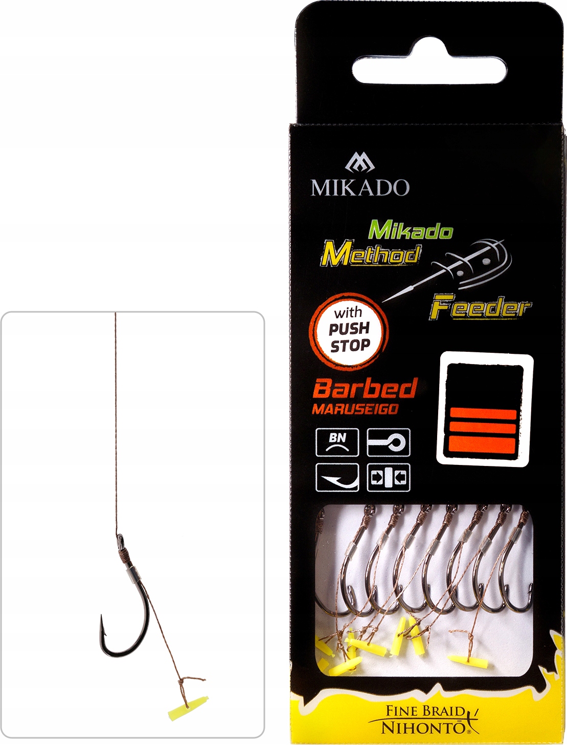 PRZYPON DO METODY MIKADO PUSH STOP METHOD FEEDER PLECIONKA 0,12 ROZ 10