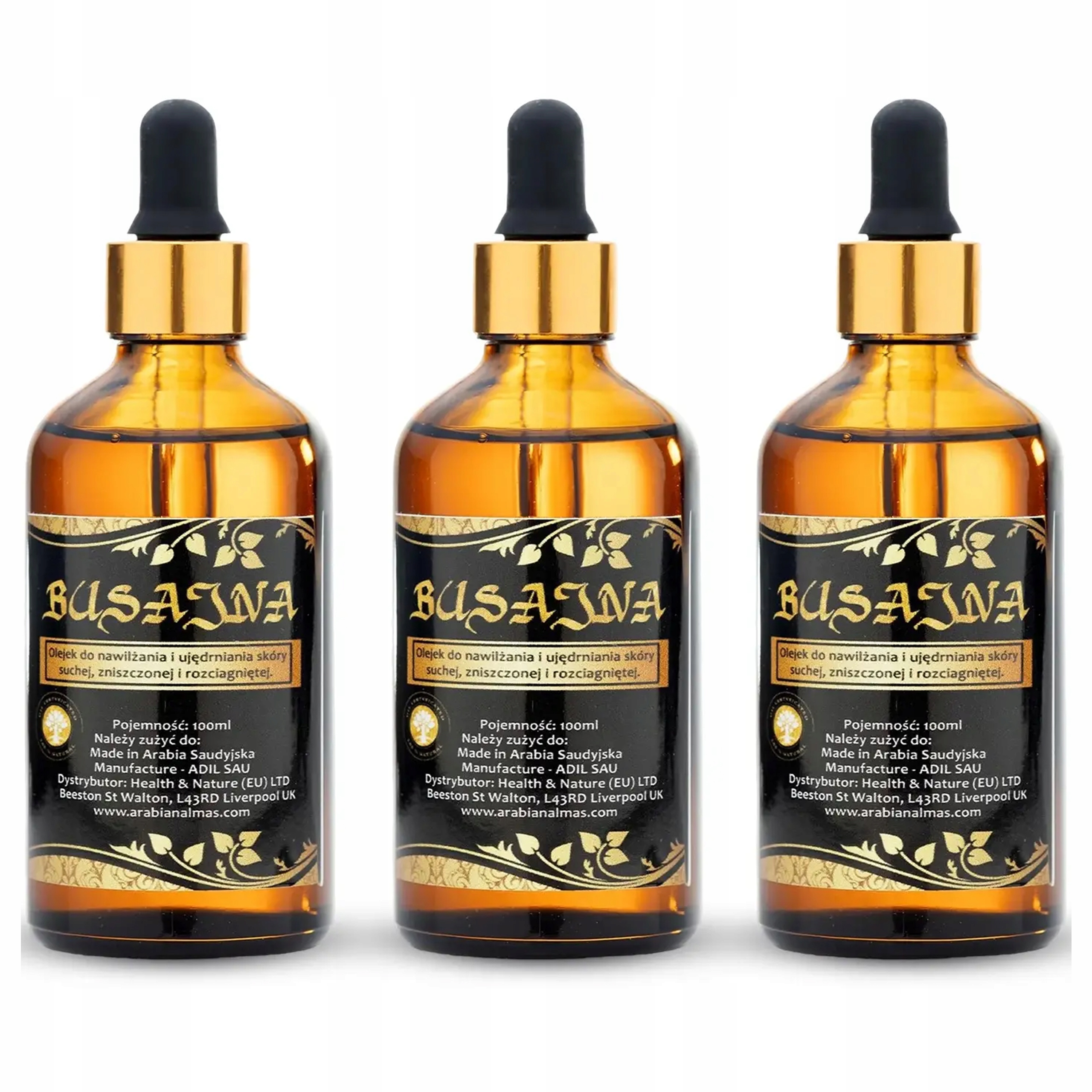 Olejek Busajna Skóra Rozciągnięta Sucha 100ml Ochrona Pielęgnacja Ciała
