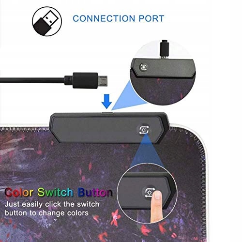 QINXI Profesjonalna Podkładka LED Pod Klawiaturę RGB XL — miniatura 3