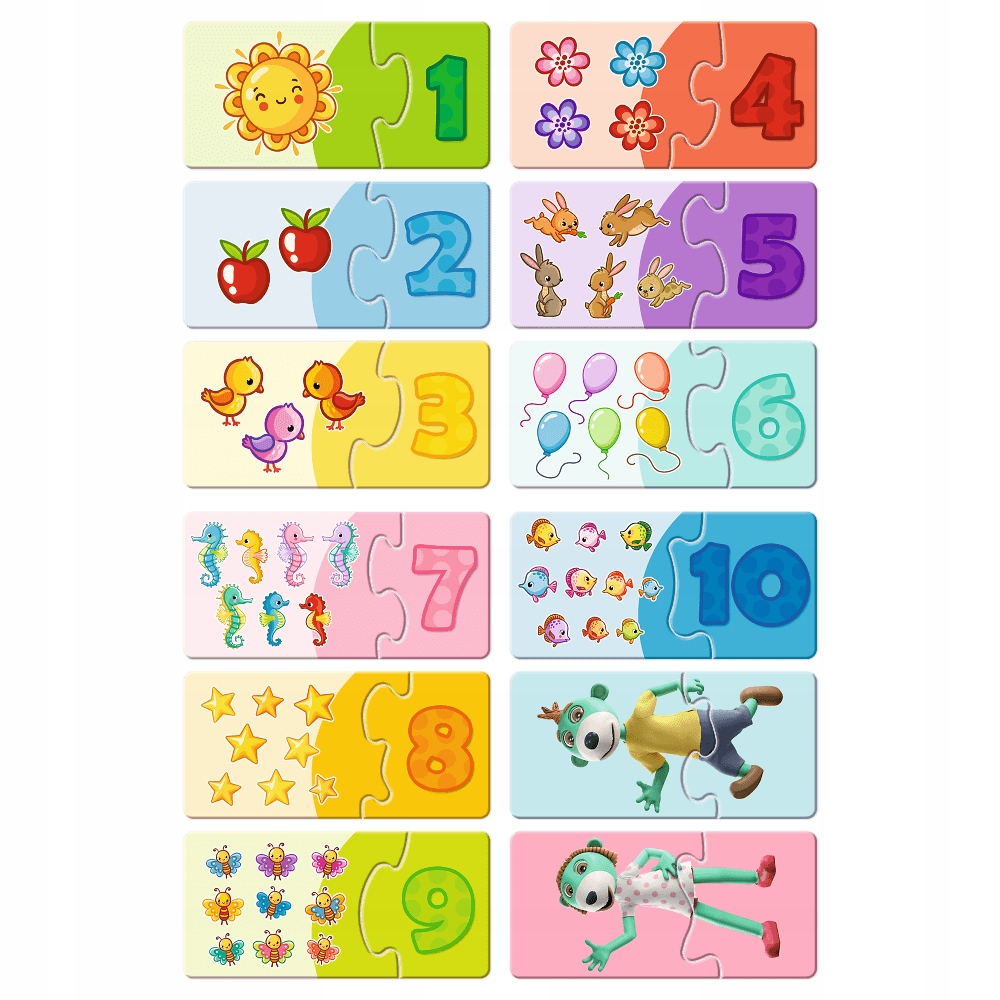 

Puzzle Zestaw X 2 Trefliki Cyfry 100 El. Trefl