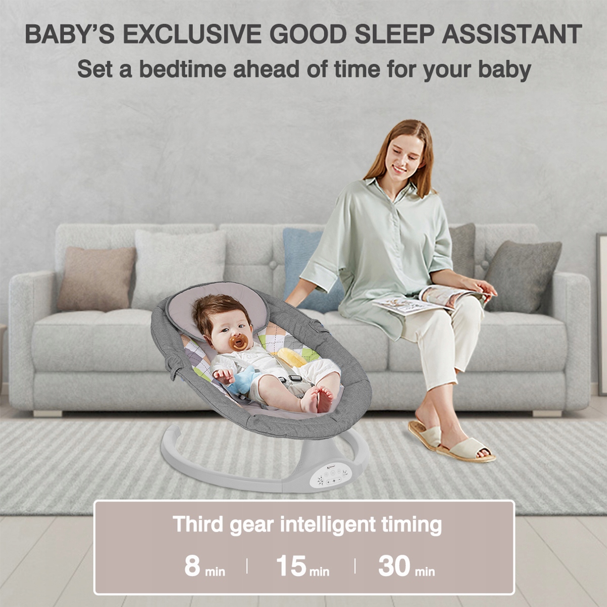 LEZACZEK BUJACZEK ELEKTRYCZNY HUŚTAWKA + PILOT Stan opakowania oryginalne