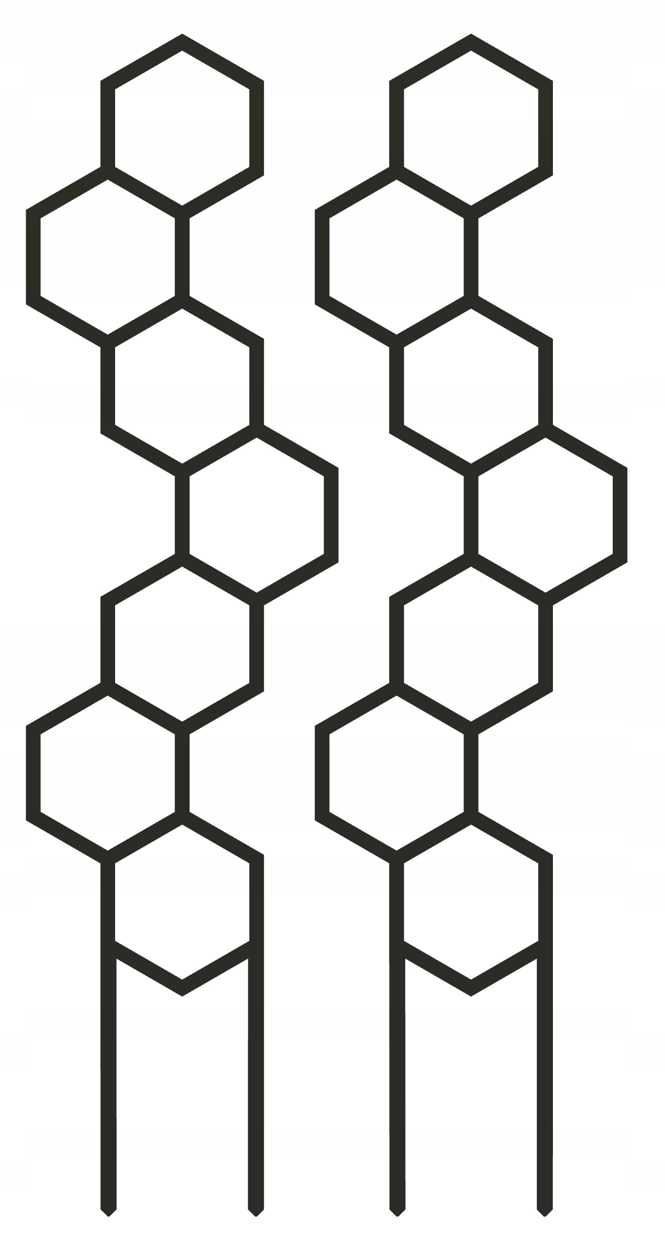 

2x Podpórka Kwiatów Roślin Pergola Miód 37cm