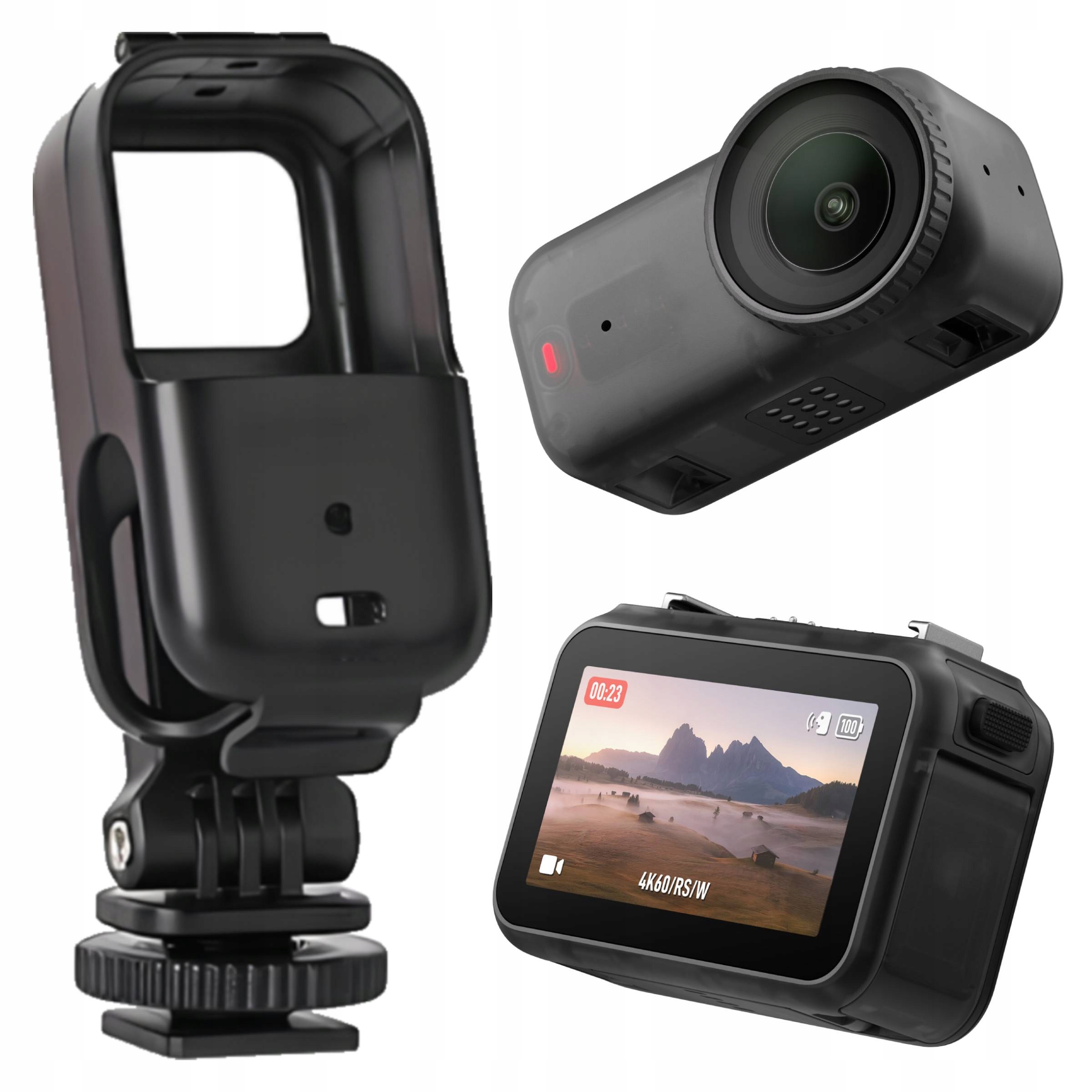 Adapter 360° Poziomo Pionowy Cold Shoe Zimna Stopka Rama Do DJI OSMO NANO