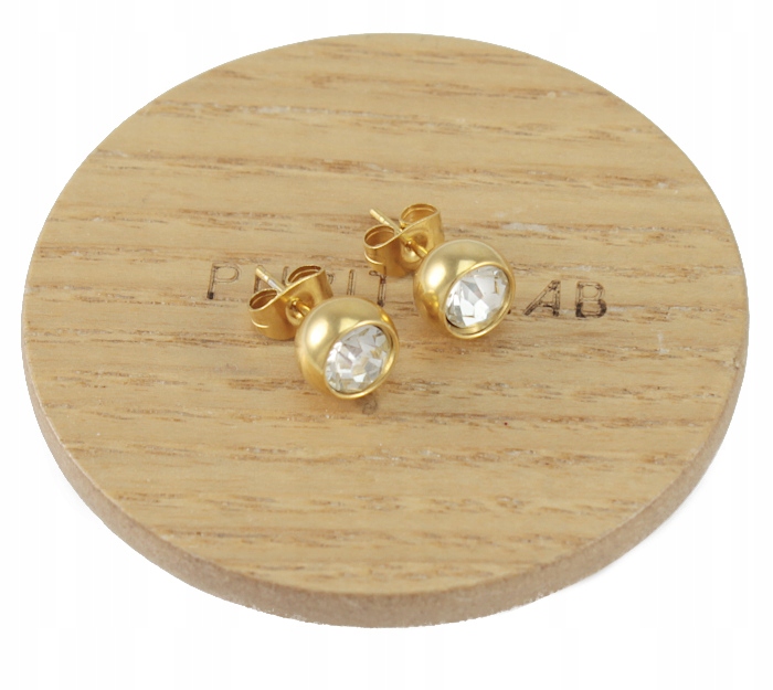 

Kolczyki Złote Cyrkonie 8 MM Stal Chirurgiczna