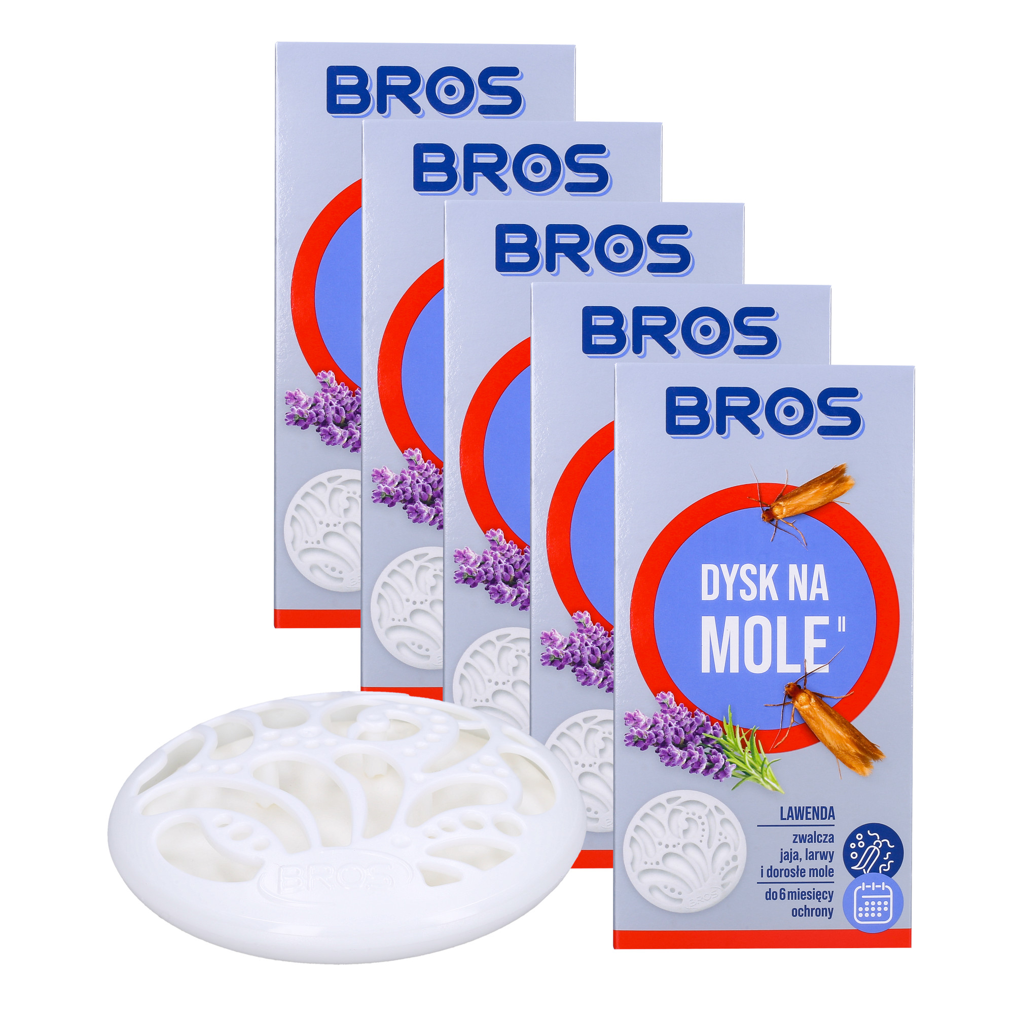 

5x Dysk Lawendowy Bros Na Mole Ubraniowe Odzieżowe