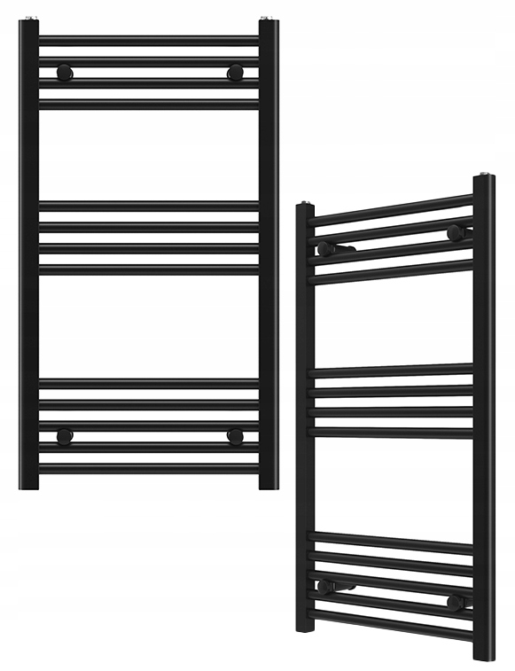 Ohrievač Čierny Kúpeľňový Rebrík 50x90 cm Moderný Kaloryfer Breno