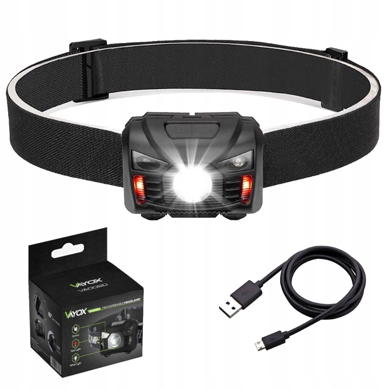 

Latarka Led Czołowa Czołówka Usb Akumulatorowa