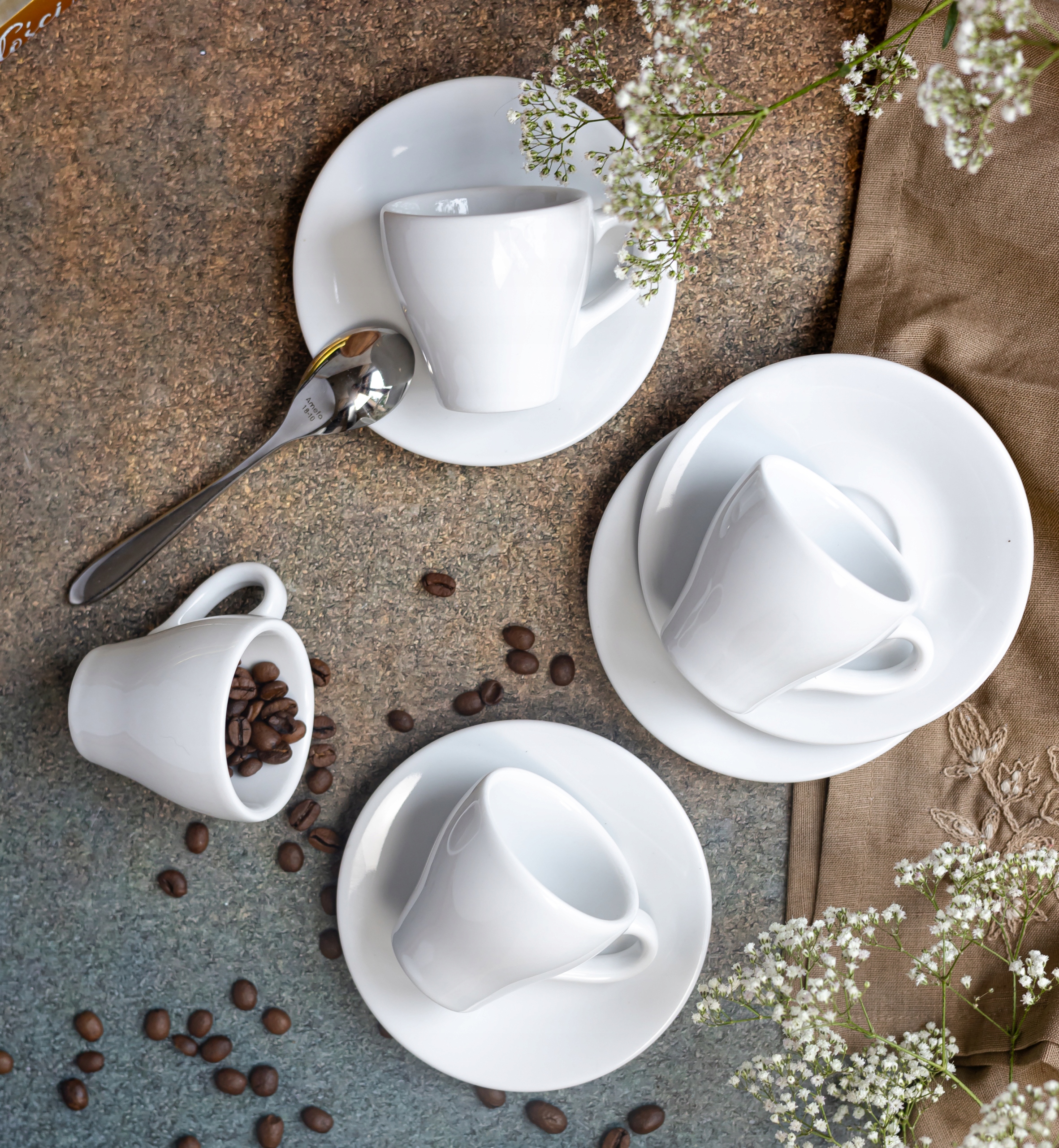 Lubiana Paula 6x Filiżanka Espresso 70 ML Spodek