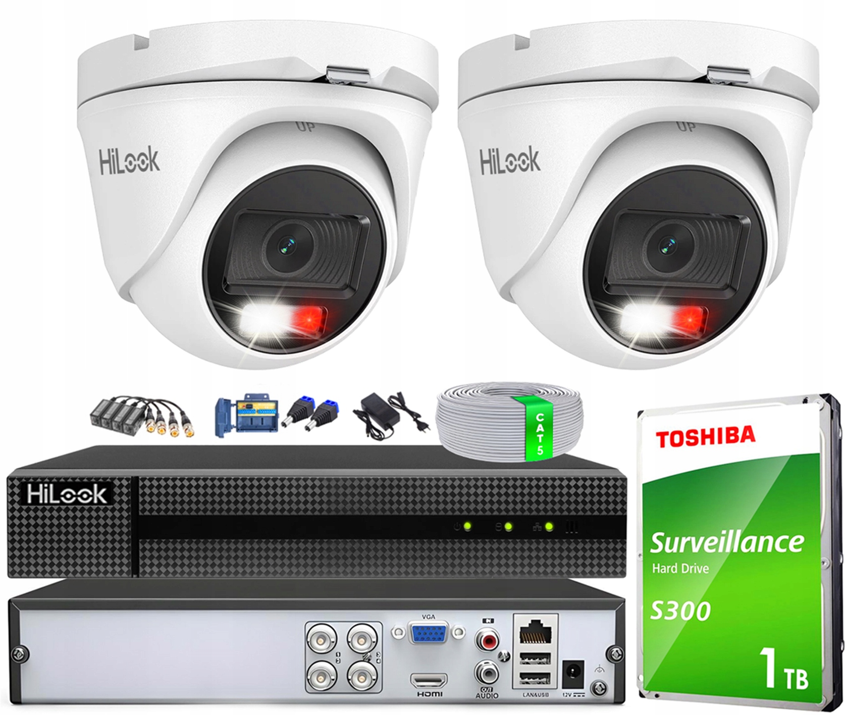 Sada na monitorovanie 2Mpx kamery pre firmu Dual Light Rekordér 4 kanály