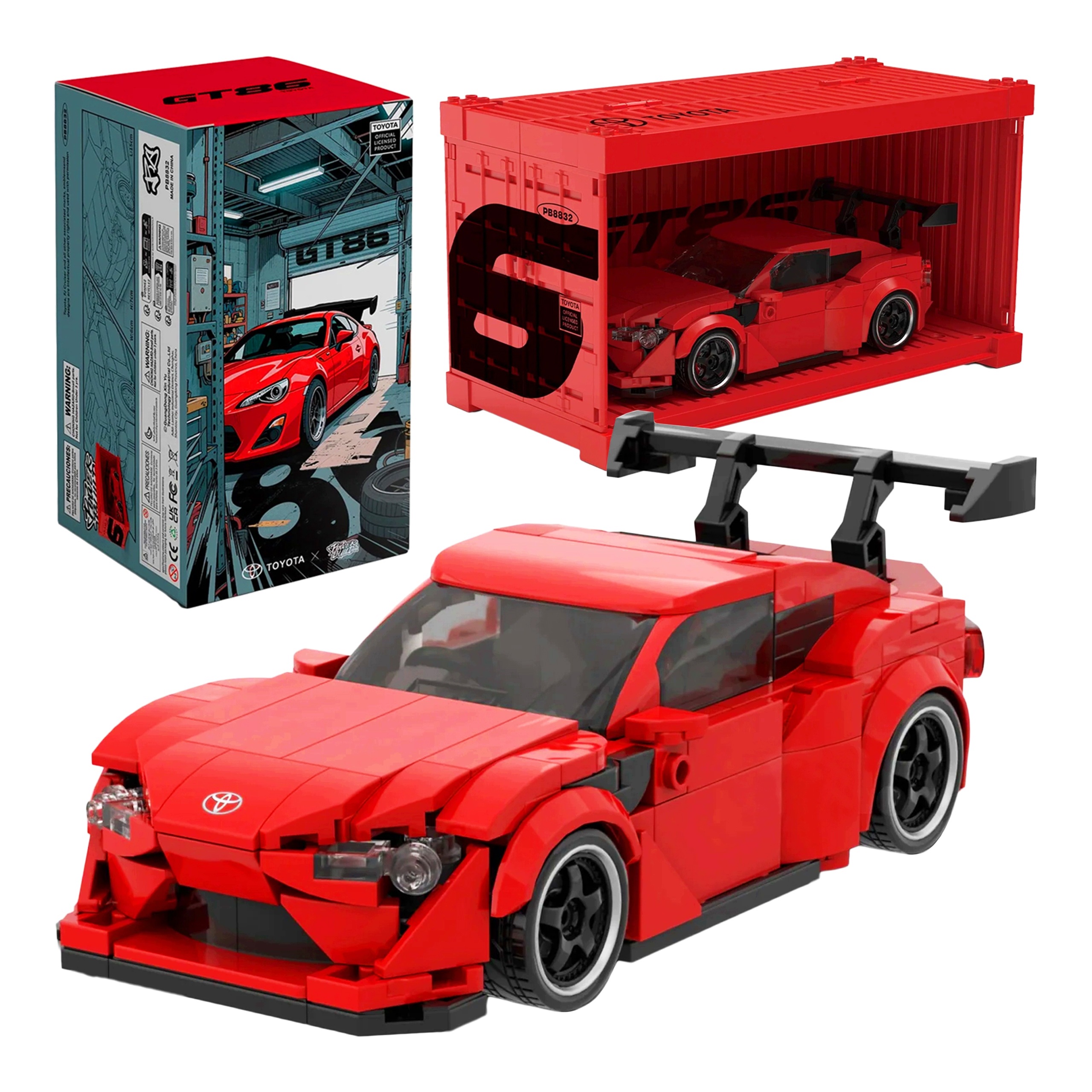 Auto Klocki Konstrukcyjne Toyota GT86 Model 417 El. Samochód Gablota