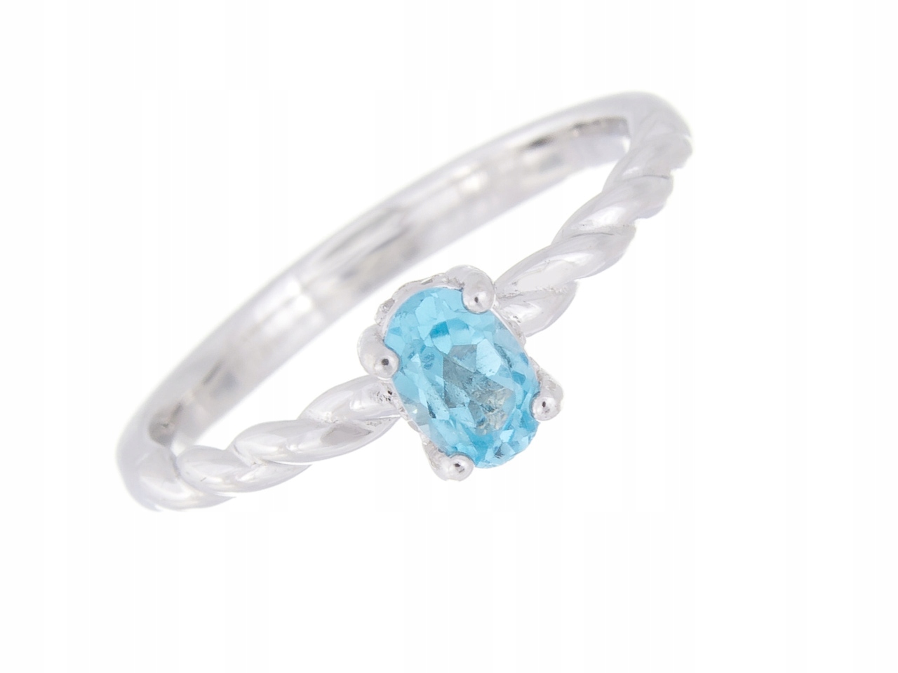Stříbrný Prstýnek Vel Swiss Topaz Přírodní