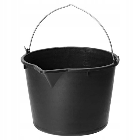 Wiadro murarskie 20 litrów czarne z uchwytem