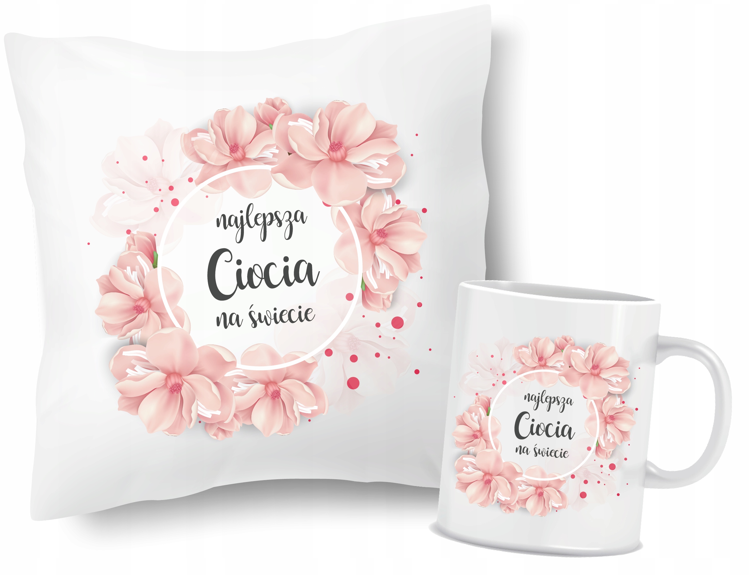 

Zestaw poduszka kubek Ciocia
