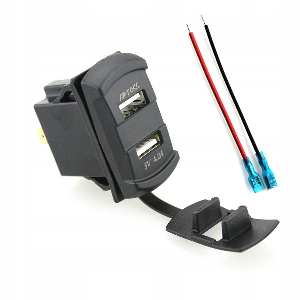 Автомобільний зарядний пристрій з подвійним перемикачем