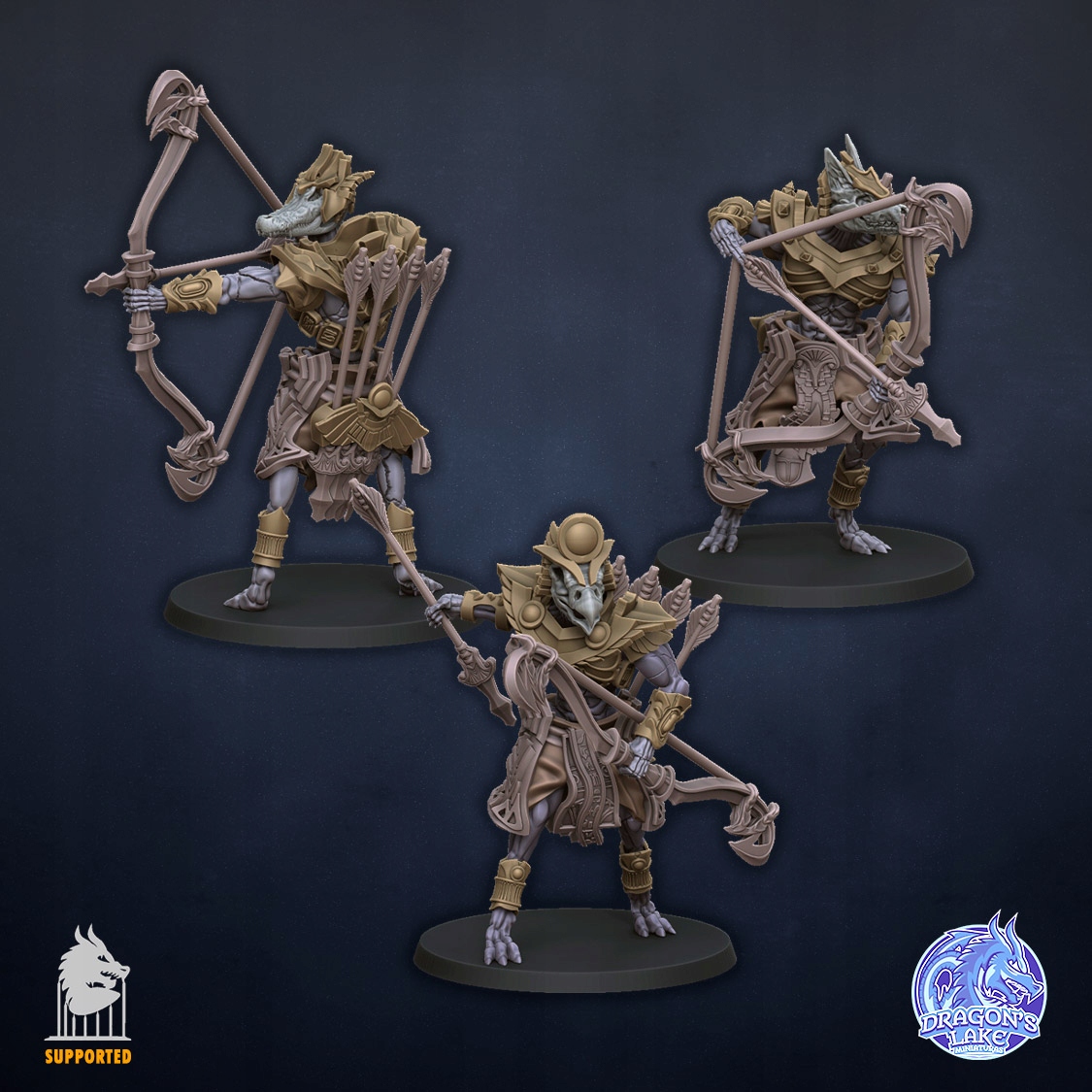 Shabtis Archers - x5 - DL Miniatures - Druk3D - minifaktura
