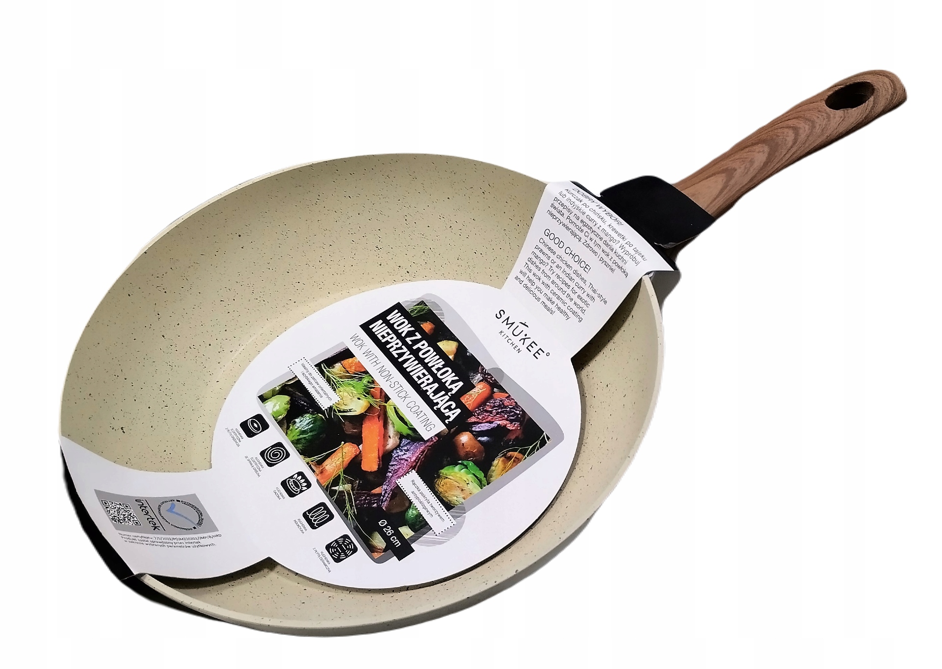 

Patelnia wok Smukee 26 cm non-stick jasna