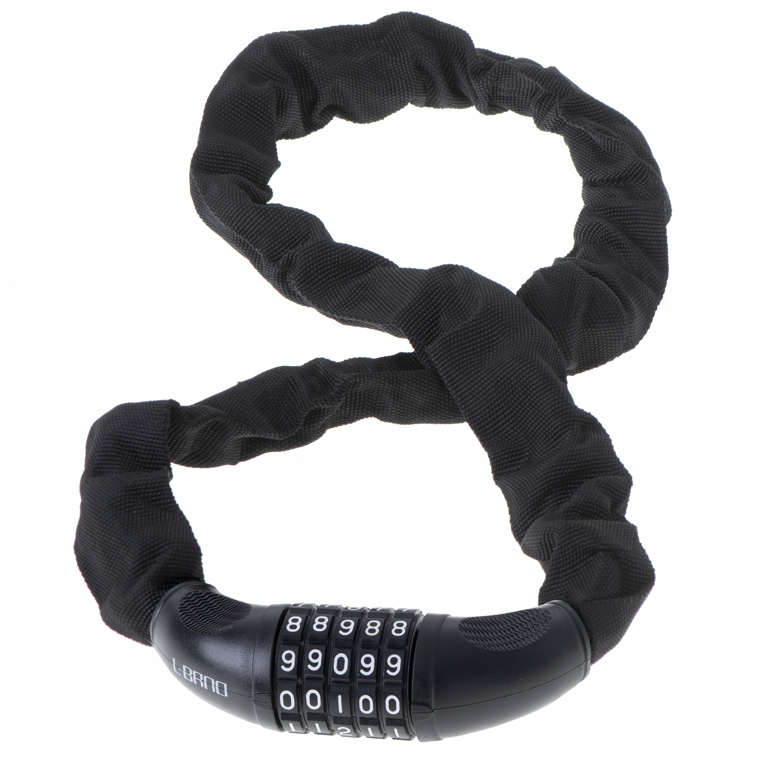 MOCNE ZAPIĘCIE ROWEROWE ŁAŃCUCH ZABEZPIECZENIE BLOKADA NA SZYFR 100CM ZAMEK Model Na Szyfr