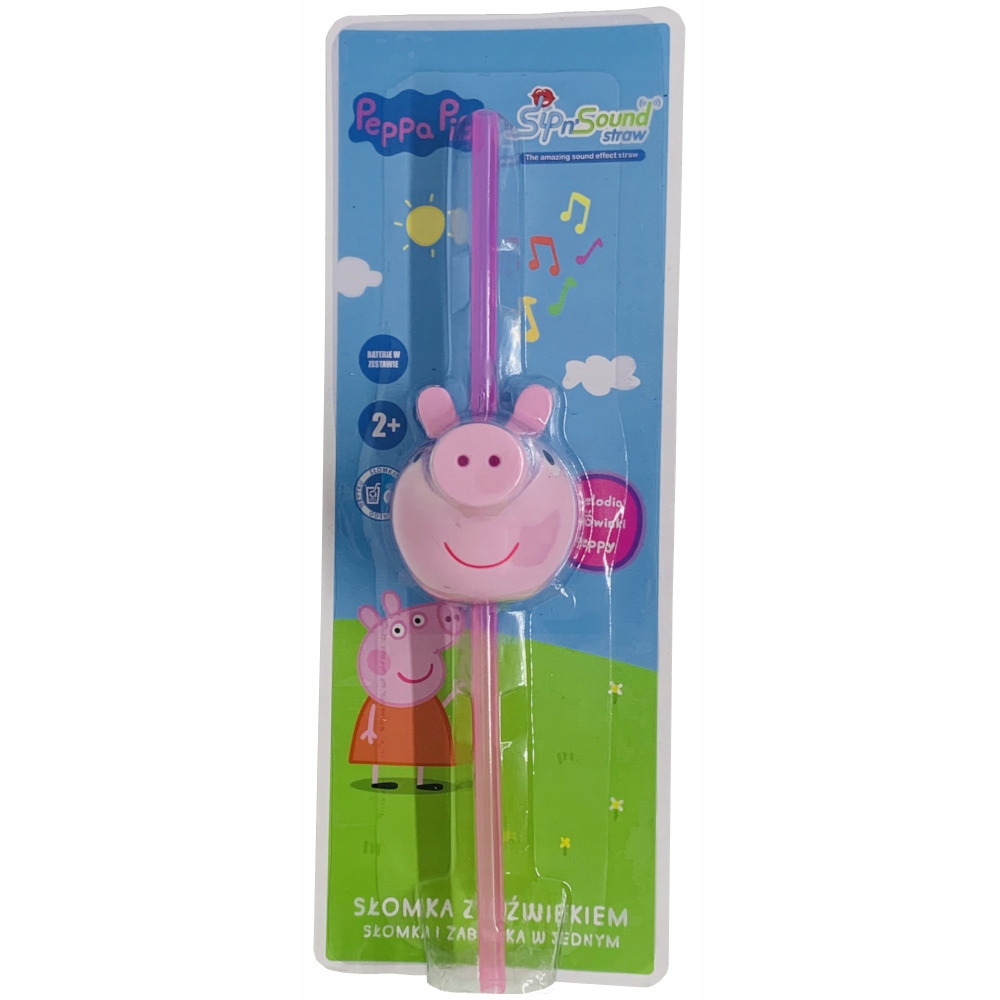 SŁOMKA Z DŹWIĘKIEM Z MELODYJKĄ SIP N SOUND STRAW SŁOMKOŁAKI ŚWINKA PEPPA