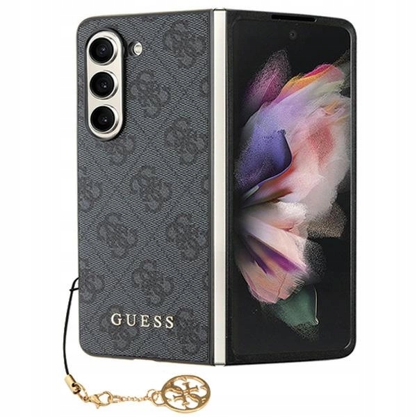 Pouzdro Guess 4G Charms Collection pouzdro kryt pro Samsung Galaxy Z Fold 5 šedé
