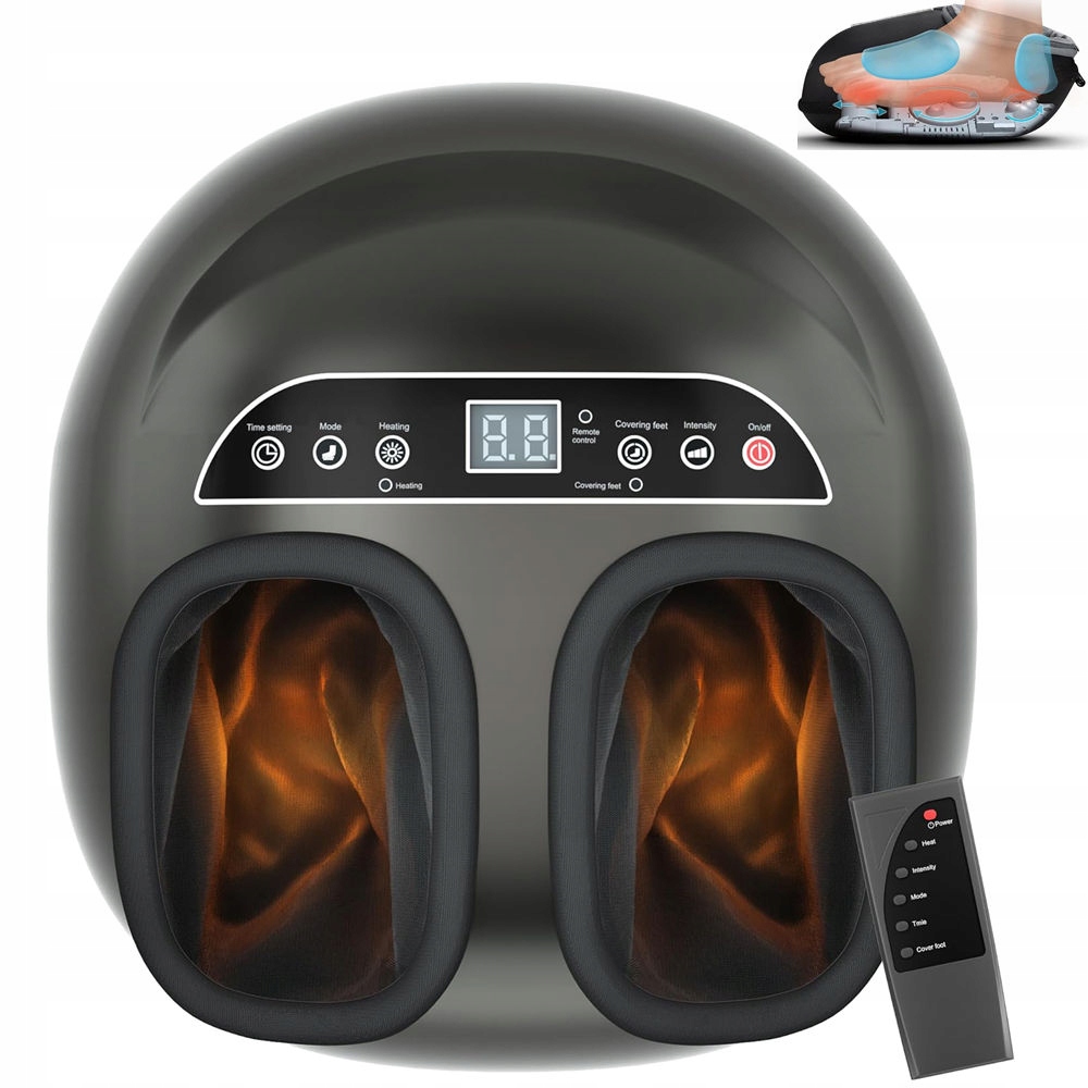 Masażer do Stóp Shiatsu 3D Grzanie Masaż Akupresura Pilot