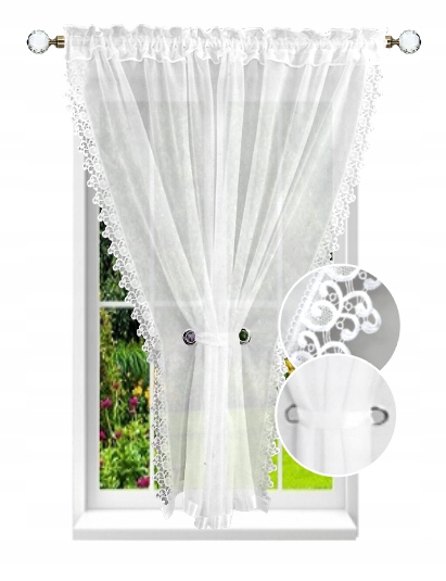 

Firana 140X200 Z Gipiurą 8CM Biała Salon Kuchnia