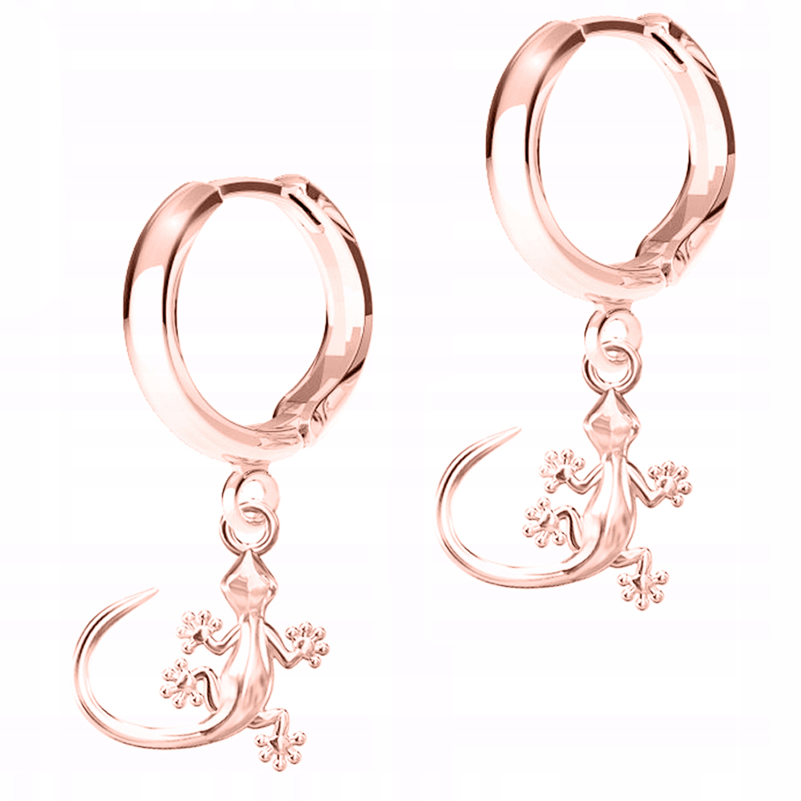 Náušnice Pozlacené s ještěrkami Zvířata Plazi Ještěrky Stříbro 925