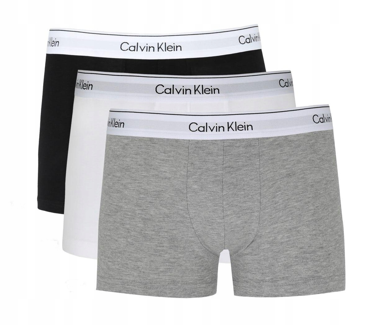 Calvin Klein Modern Cotton Spodní Prádlo Boxerky (3 Páry) Black White Gry vel. L