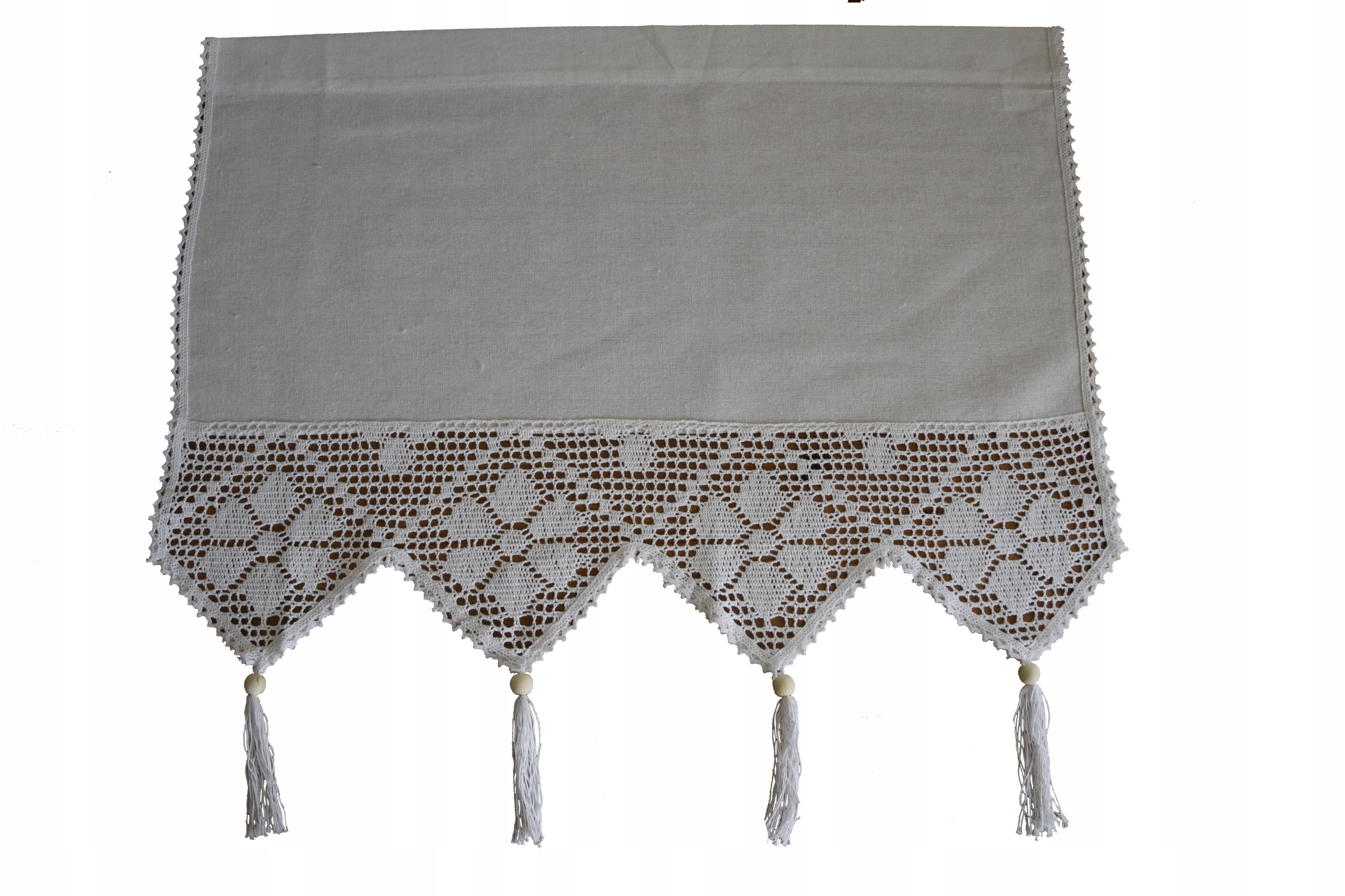 

Biała Firanka Zazdrostka 70/100 Bawełniana Koronka