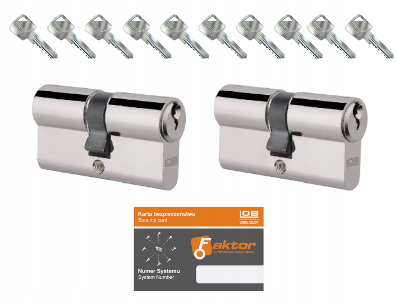 Vložka do zámku cylindrická Lob Ares 30/35+30/35 Nikl 10 klíčů Originální