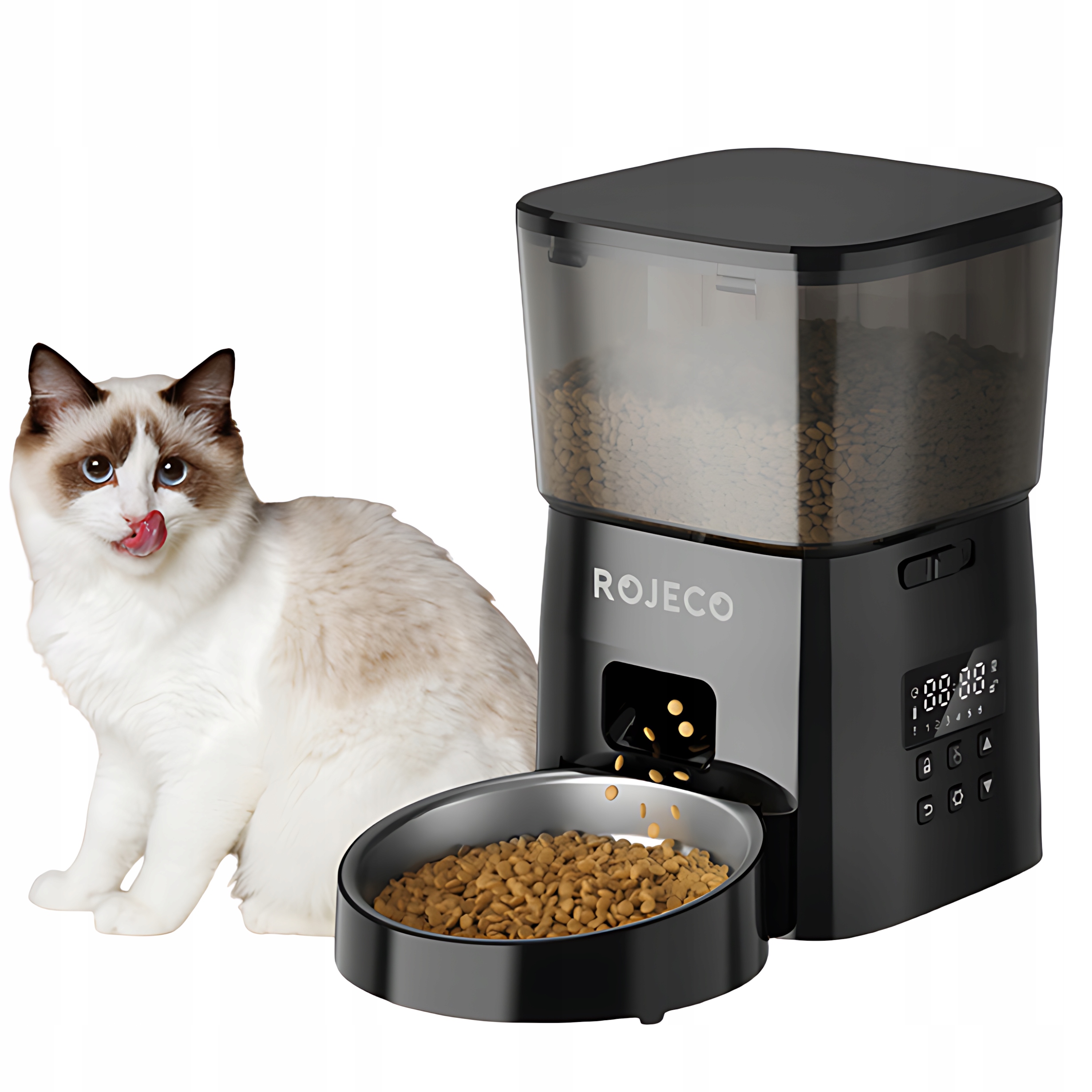 Automatický dávkovač Dávkovač Rojeco , 2l Pet nádoba, krmítko Pro Psa Kočku