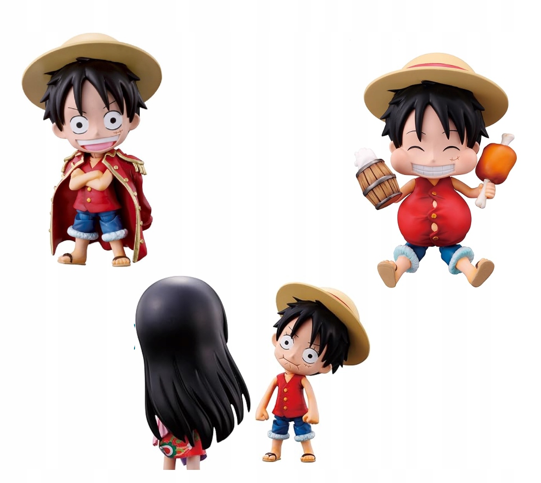 Figurka One Piece Chibi-Arts: Monkey D. Luffy 10 cm (s příslušenstvím) 3 ks